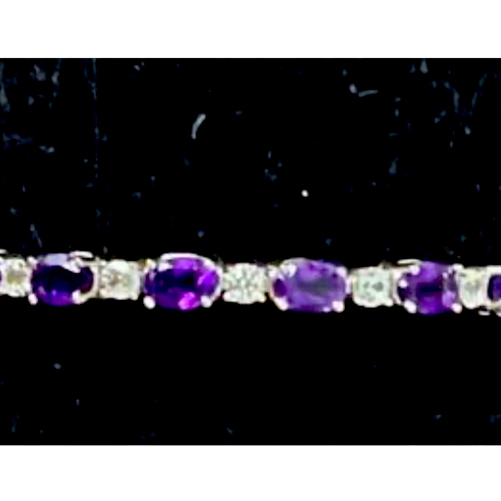Amethyst Bracelet sterling silver